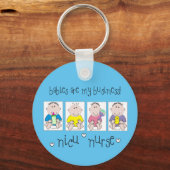 NICU NURSE baby's Sleutelhanger (Voorkant)