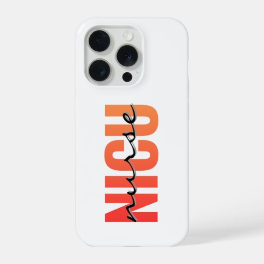 NICU Nurse Bold Typography Design iPhone Hoesje (Achterkant)