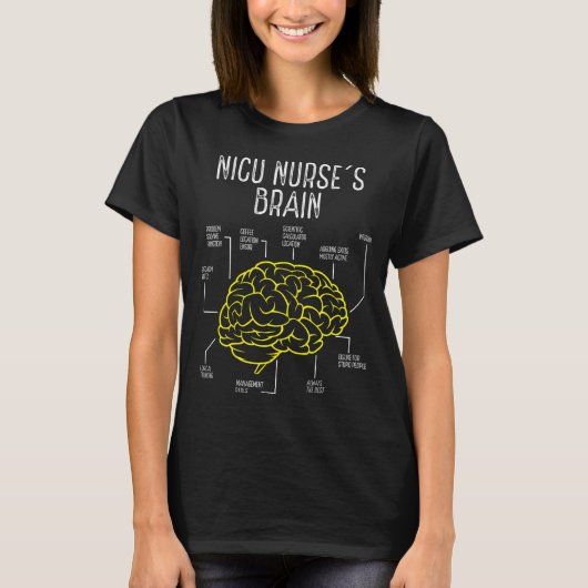 Nicu Nurse Brain Neonatal Brain Premature Geboorte T-shirt (Voorkant)