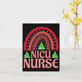 Nicu Nurse Christmas Crew Nurselife Nursing Xmas P Kaart (Gele Bloem)