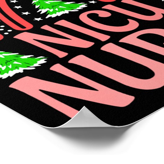 Nicu Nurse Christmas Crew Nurselife Nursing Xmas P Poster (Hoek)