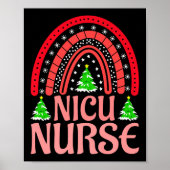 Nicu Nurse Christmas Crew Nurselife Nursing Xmas P Poster (Voorkant)
