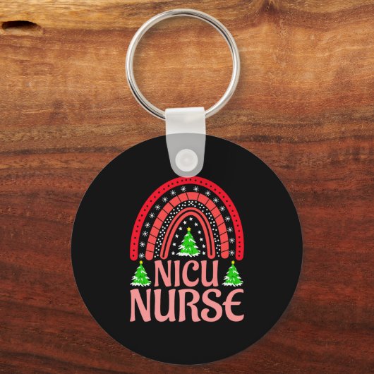 Nicu Nurse Christmas Crew Nurselife Nursing Xmas P Sleutelhanger (Voorkant)