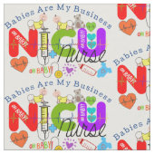 NICU Nurse Colorful Graphics Stof (Close Up)