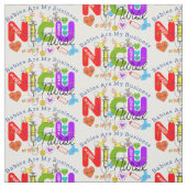 NICU Nurse Colorful Graphics Stof (Swatch)