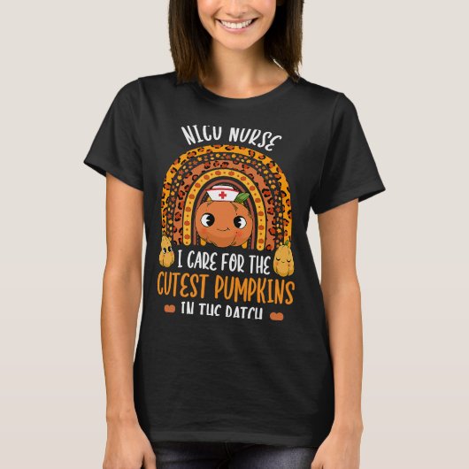 NICU Nurse Cutest Pumpkins In The Patch Rainbow Ha T-shirt (Voorkant)