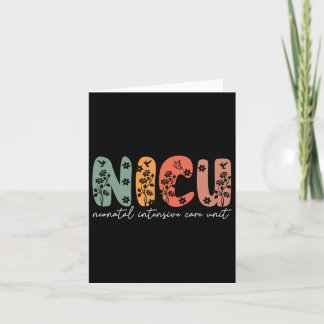 NICU Nurse Floral Nicu Boho Neonatale Intensieve A Kaart
