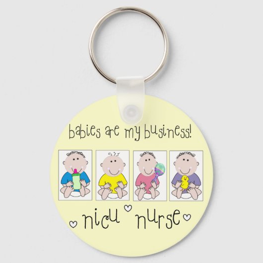 NICU NURSE Gifts "Baby's zijn mijn bedrijf" Sleutelhanger (Voorkant)