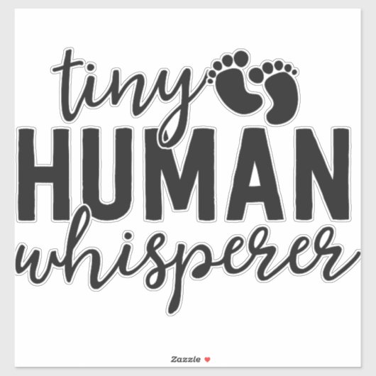 NICU Nurse Gifts Tiny Human Whisperer Neonatal ICU Sticker (Vel)