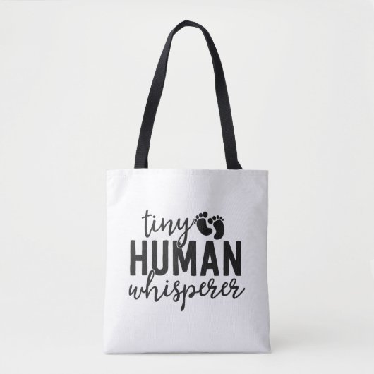 NICU Nurse Gifts Tiny Human Whisperer Neonatal ICU Tote Bag (Voorkant)