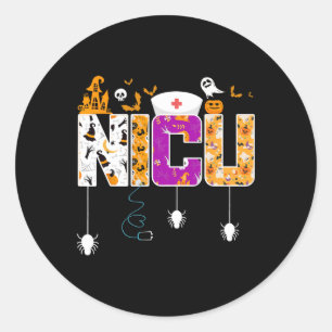 Nicu Nurse Halloween Hospital Party Fun Nursing St Ronde Sticker