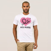 Nicu Nurse Heart Stethoscoop T-shirt (Voorkant volledig)