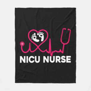 Nicu Nurse Heartbeat-Shirt Fleece Deken