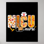 Nicu Nurse Herfst Autumn Leaves Thanksgiving Healt Poster (Voorkant)