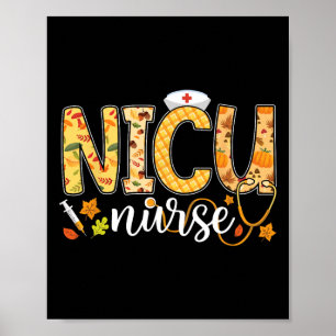 Nicu Nurse Herfst Yall Herfst Pompoen Thanksgiving Poster