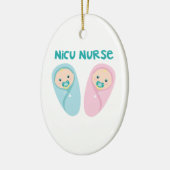 NICU Nurse Keramisch Ornament (Links)