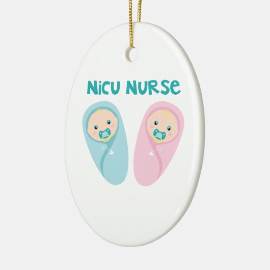NICU Nurse Keramisch Ornament (Links)