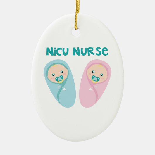 NICU Nurse Keramisch Ornament (Voorkant)