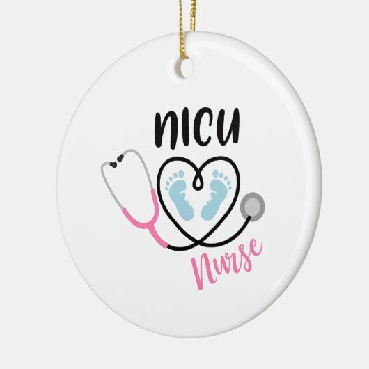 NICU Nurse Keramisch Ornament (Links)