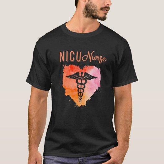 NICU Nurse  Neonatal Nurses Graduation Caduceus T-shirt (Voorkant)