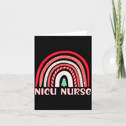Nicu Nurse Neonatal Tiny Crew Christmas Holiday Nu Kaart (Voorkant)