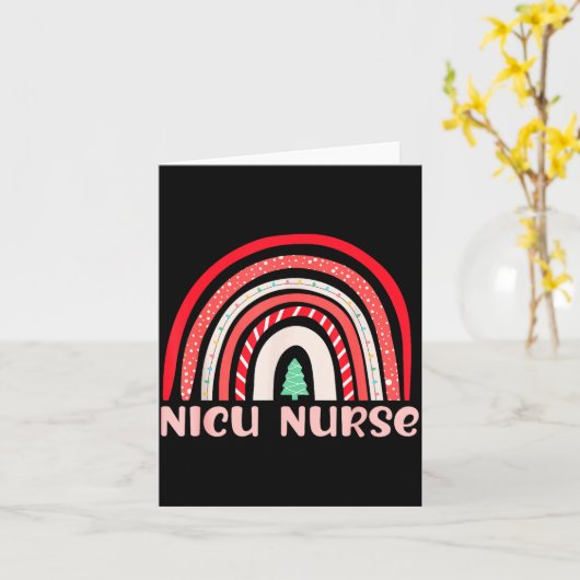 Nicu Nurse Neonatal Tiny Crew Christmas Holiday Nu Kaart (Gele Bloem)
