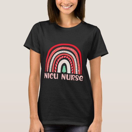 Nicu Nurse Neonatal Tiny Crew Christmas Holiday Nu T-shirt (Voorkant)