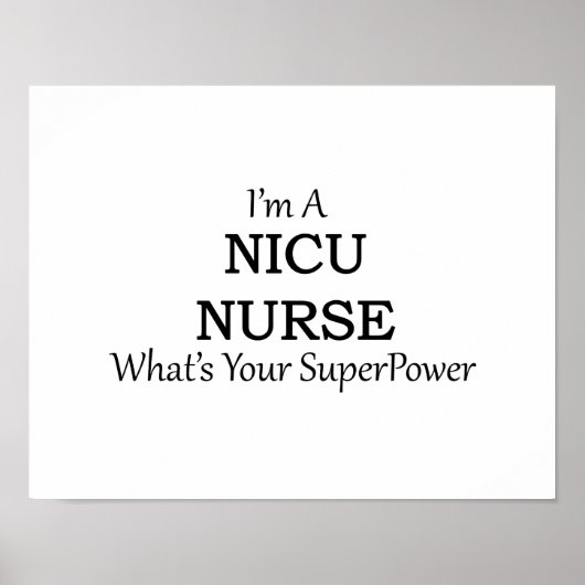 NICU NURSE POSTER (Voorkant)