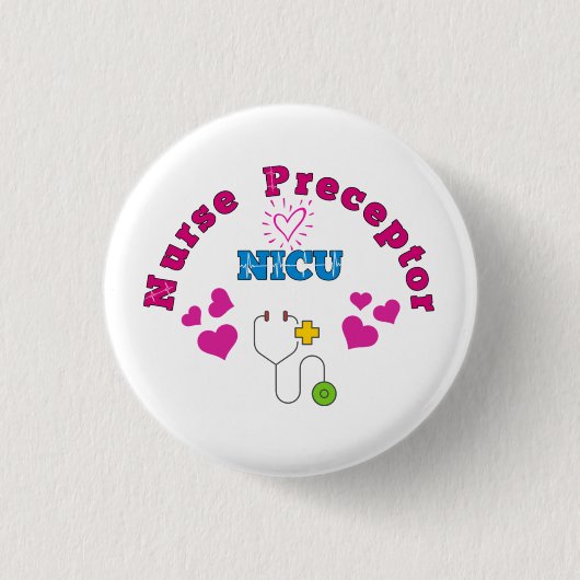 NICU Nurse Preceptor Button Berry (Voorkant)