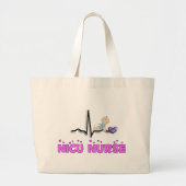 NICU Nurse QRS-ontwerp Grote Tote Bag (Voorkant)