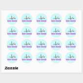 NICU Nurse QRS-ontwerp Ronde Sticker (Vel)
