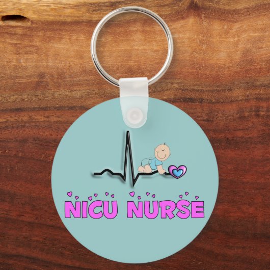 NICU Nurse QRS-ontwerp Sleutelhanger (Voorkant)