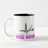 NICU Nurse QRS-ontwerp Tweekleurige Koffiemok (Links)