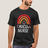 Nicu Nurse Rainbow Icu Neonatal Team Tiny Humans R T-shirt (Voorkant)
