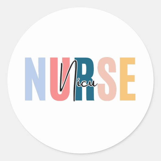 Nicu Nurse Ronde Sticker (Voorkant)