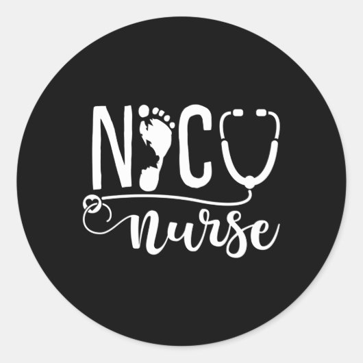 Nicu Nurse Ronde Sticker (Voorkant)