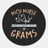 Nicu Nurse Ronde Sticker (Voorkant)