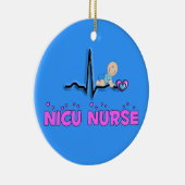 NICU Nurse Schattige kerstversiering Keramisch Ornament (Rechts)