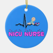 NICU Nurse Schattige kerstversiering Keramisch Ornament (Voorkant)