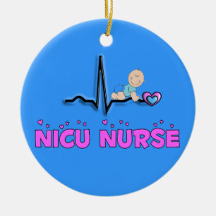 NICU Nurse Schattige kerstversiering Keramisch Ornament