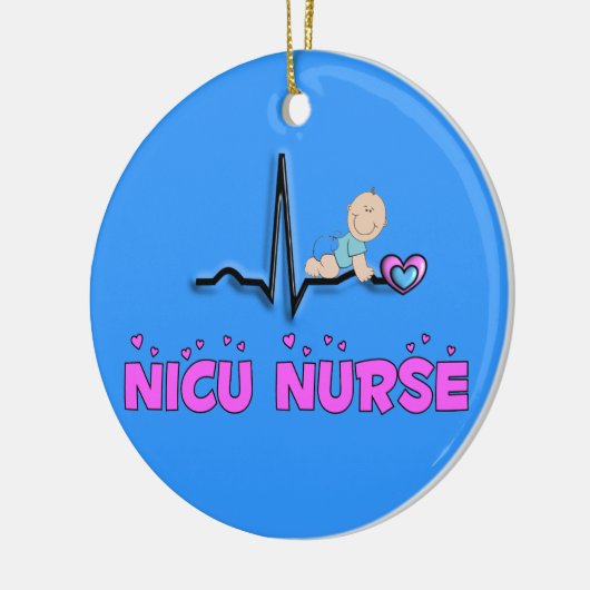 NICU Nurse Schattige kerstversiering Keramisch Ornament (Links)