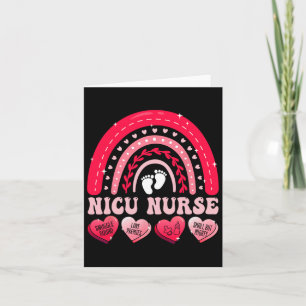 NICU Nurse Valentijnsdag Rainbow Neonatal RN Hear Kaart