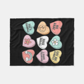 Nicu Nurse Valentine's Day Heart Candy Neonatal Ic Fleece Deken (Voorkant (Horizontaal))