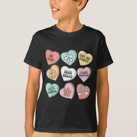 Nicu Nurse Valentine's Day Heart Candy Neonatal Ic T-shirt (Voorkant)