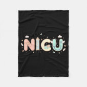 Nicu Nurse Valentine's Day Heart Stethoscope Scrub Fleece Deken (Voorkant)