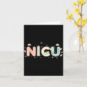 Nicu Nurse Valentine's Day Heart Stethoscope Scrub Kaart (Gele Bloem)