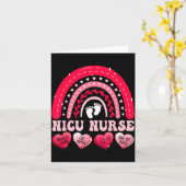 Nicu Nurse Valentines Day Rainbow Neonatal Rn Hear Kaart (Gele Bloem)