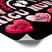 Nicu Nurse Valentines Day Rainbow Neonatal Rn Hear Poster (Hoek)