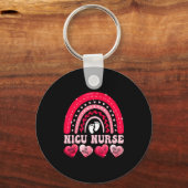 Nicu Nurse Valentines Day Rainbow Neonatal Rn Hear Sleutelhanger (Voorkant)