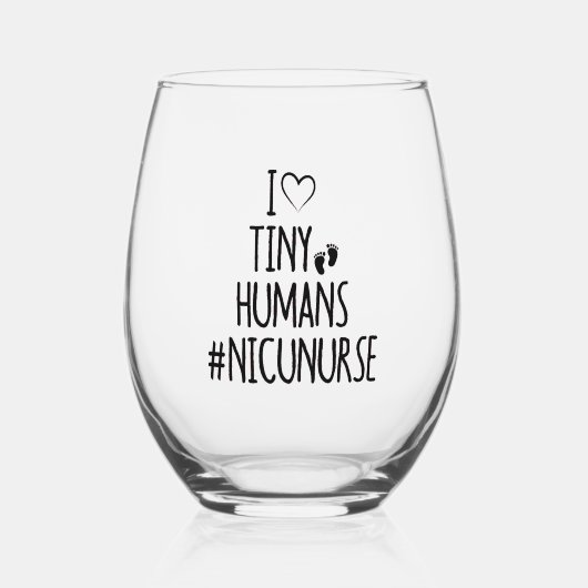 NICU Nurse Wijnglas Zonder Voet (Voorkant)